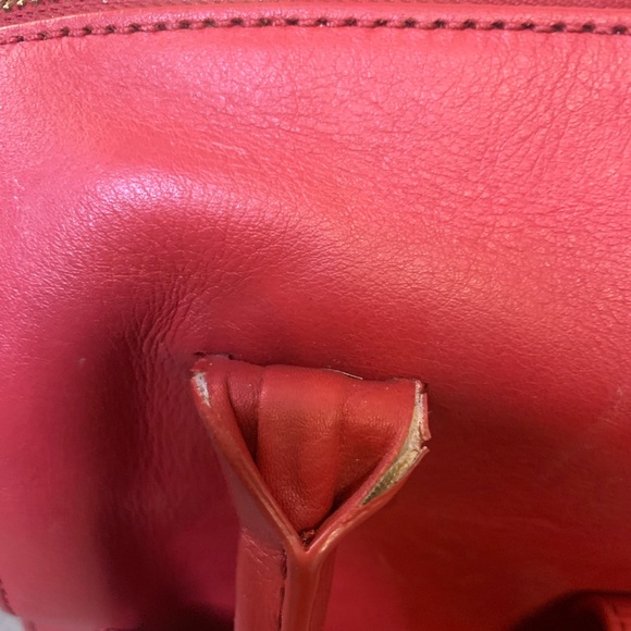 Kate Spade bright Red Satchel Travel Bag - Picture 7 of 8
